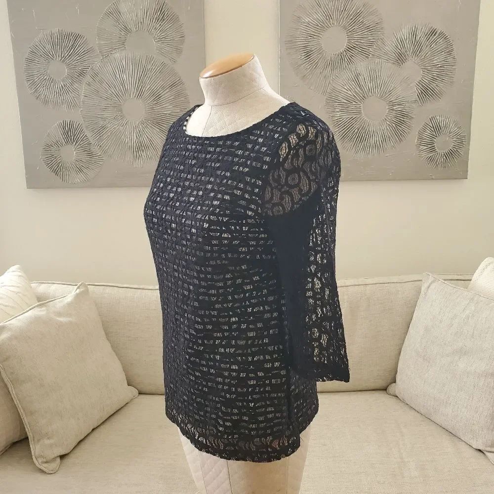 Banana Republic Lace Trim Top sz 6 - Picture 6 of 14